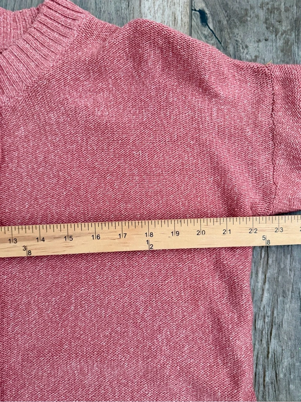 Madewell Cropped Button-Front Birchmoor Cardigan Sweater Marled Dusty Rose Sz S